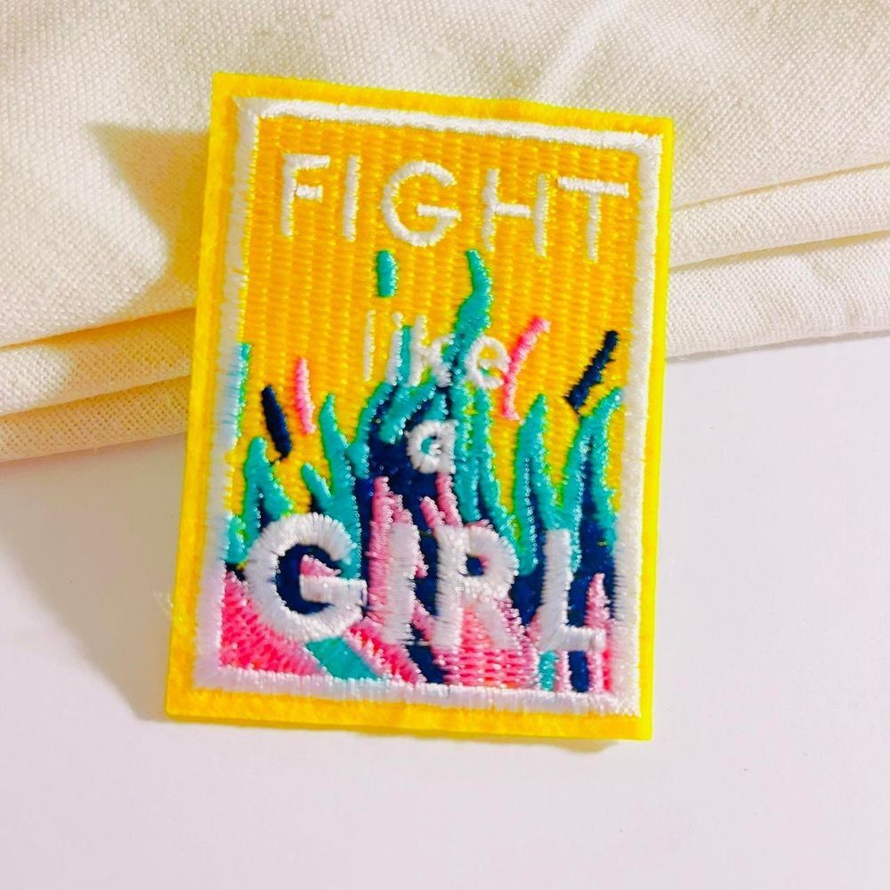 Fight like‎ a Girl-Iron on Patch